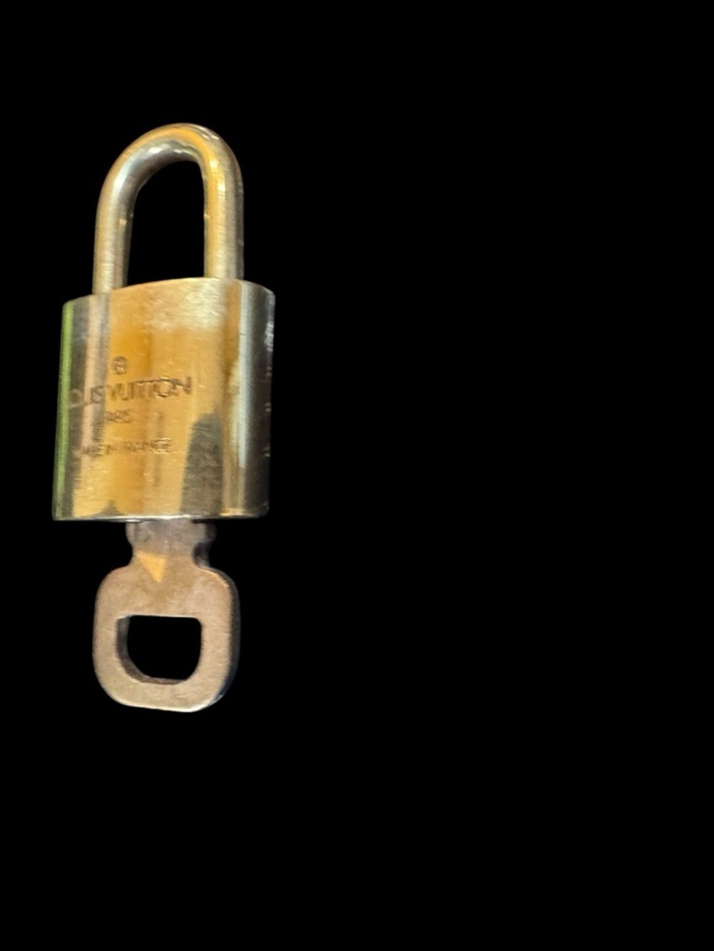 Louis Vuitton Brushed Gold Padlock with Key #316 & COA - Picture 5 of 6